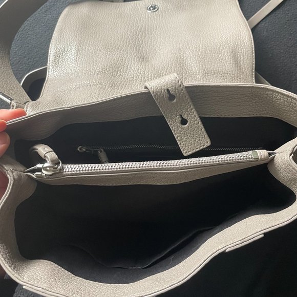 SHOP CLOSING / FINAL PRICE: All Saints Vincent blue-gray leather backpack - Picture 6 of 11